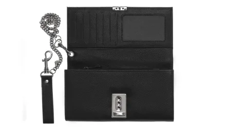 Kožená číšnická peněženka SG-27024 - řetízek s karabinkou a poutkem Kožená číšnická peněženka SG-27024 - řetízek s karabinkou a poutkem