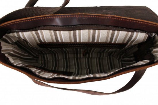 Pánská kožená taška přes rameno Scorteus 1437-79 hnědá melír II 4