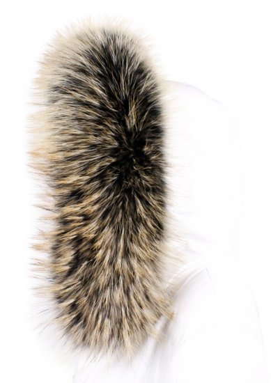 Kožešinový lem na kapuci - límec mývalovec arctic snowtop M 31/23 (70 cm) 2