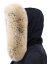 Kožešinový lem na kapuci - límec liška snowtop černo - béžová L 18/31 (75 cm) 1