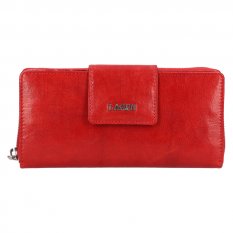 Dámska kožená peňaženka LG - 22162 červená - pohľad spredu