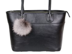 Kožušinový prívesok ku kabelke líška bluefrost stredný