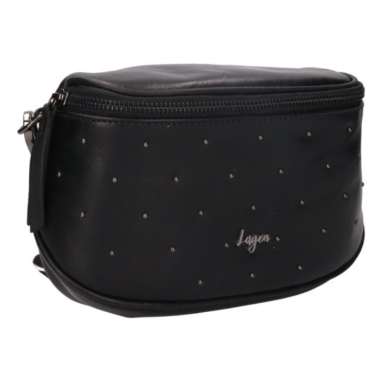 Kožená ledvinka 212530 černá 2