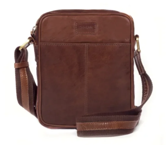 Pánská kožená taška přes rameno SG-27018 hnědá