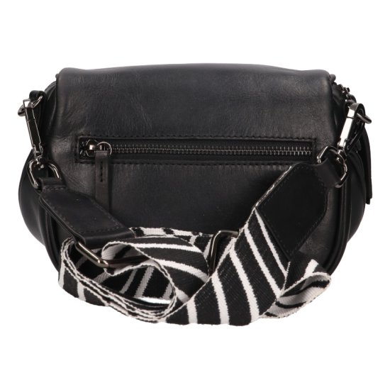 Kožená ledvinka 212530 černá - odnímatelný popruh a zadní zipová kapsa