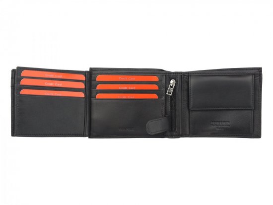 Pánska kožená peňaženka Pierre Cardin TILAK37 2325 RFID čierna + červená