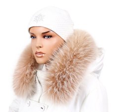 Kožušinový lem na kapucňu - golier medvedíkovec snowtop pastel M 9/1 (70 cm)