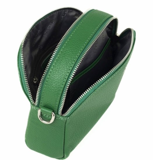 Dámská kožená taška přes rameno SG-212 zelená - vnitřní výbava
