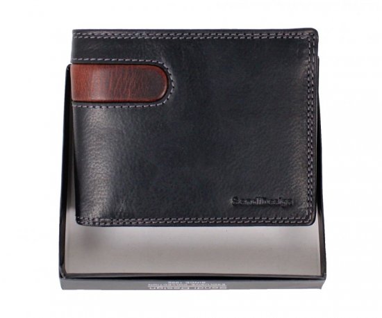 Pánska kožená peňaženka D-2666 RFID čierna 6