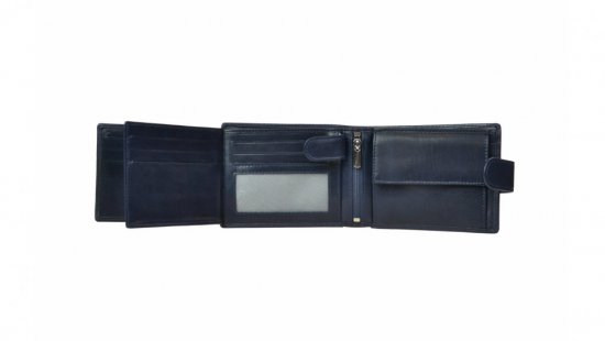 Pánská kožená peněženka SG-22511 modrá 4