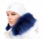 Kožešinový lem na kapuci - límec mývalovec snowtop modrý M 27/1 (53 cm)