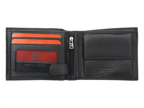 Pánska kožená peňaženka Pierre Cardin TILAK37 2325 RFID čierna + modrá