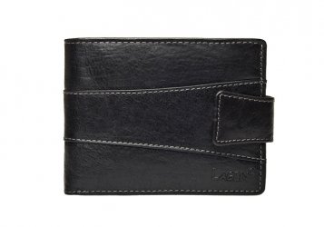 Pánska kožená peňaženka V-298/T RFID čierna