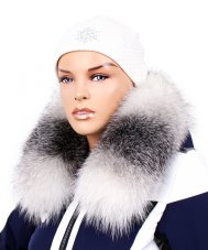 Kožešinový lem na kapuci - límec liška bluefrost white LB 21/2 (67 cm) 1 Kožešinový lem na kapuci - límec liška bluefrost white LB 21/2 (67 cm) 1