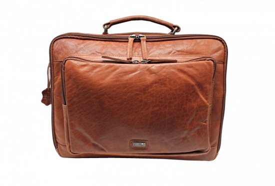 Pánska kožená taška na notebook - batoh SPIKES & SPARROW 1511347 koňak