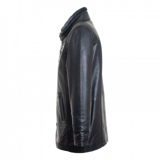 Pánská kožená bunda 1003 černá 1