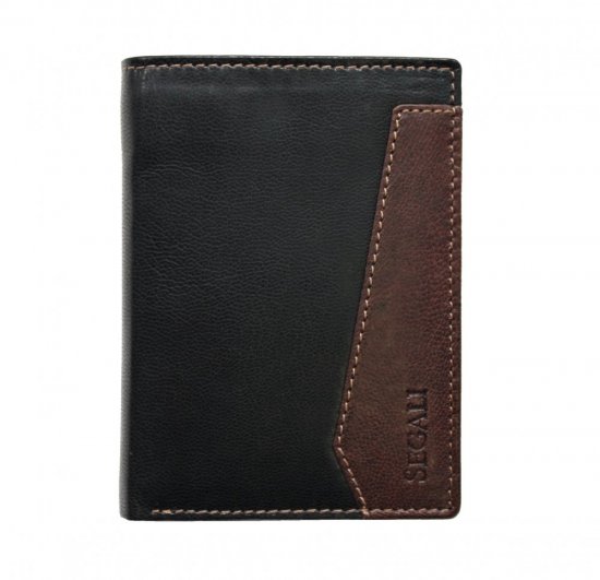 Pánská kožená peněženka SG-27103 černá - přední pohled