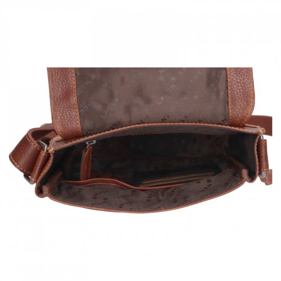 Pánska kožená taška cez rameno BLC/221-1647 hnedá 5