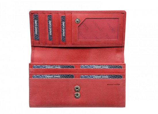 Dámska kožená peňaženka SG-27052 červená 2