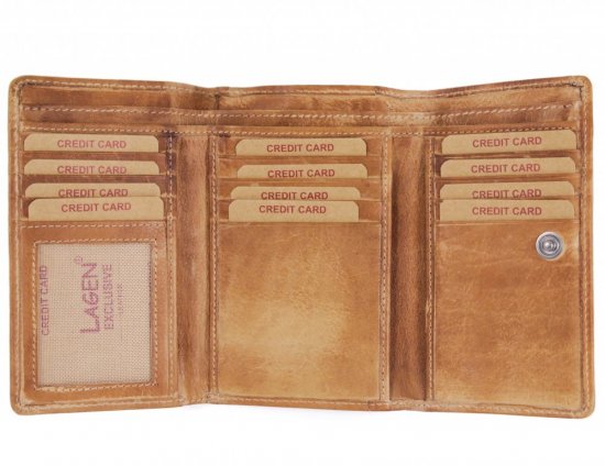 Dámská kožená peněženka LG-211/D caramel 3