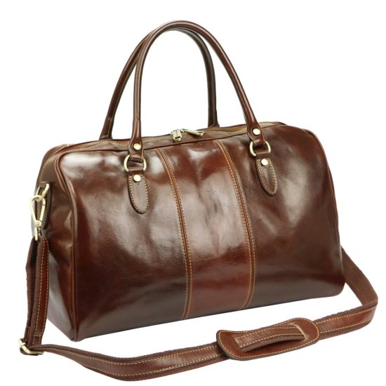 Kožená cestovní taška Gabriel hnědá - odnímatelný ramenní popruh 2