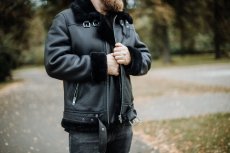 Pánská kožešinová bunda Liam - černá 4