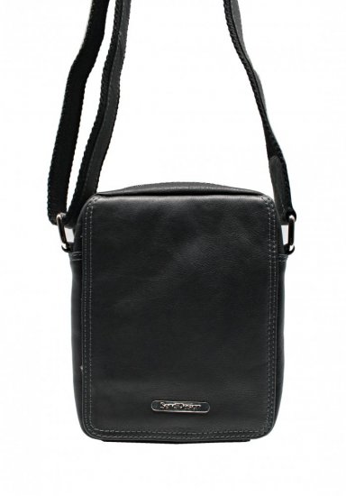 Pánska kožená taška cez rameno SendiDesign SD-52006 čierna