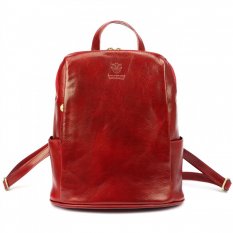 Kožený batoh Florian červený