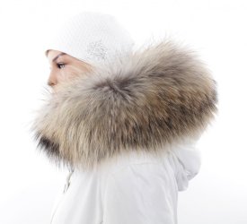 Kožušinový lem na kapucňu - golier medvedíkovec LM 10/1 (75 cm)