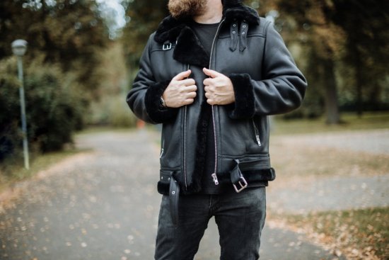 Pánská kožešinová bunda Liam - černá 3