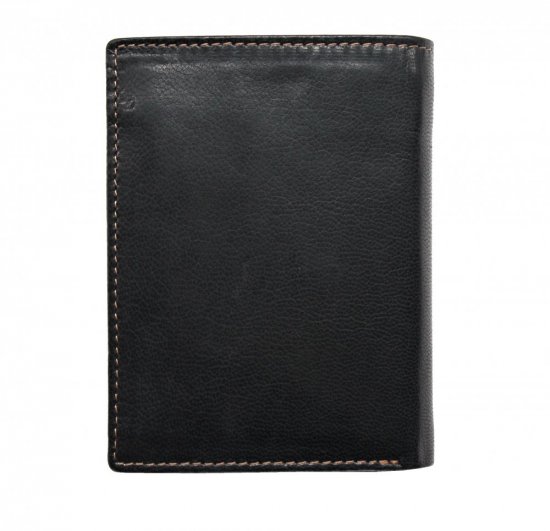 Pánská kožená peněženka SG-27103 černá - zadní pohled