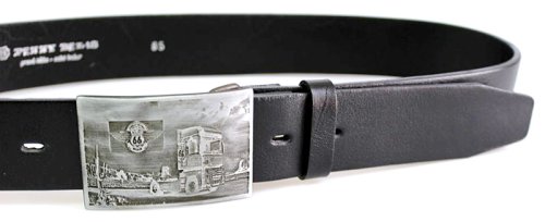 Pánský kožený opasek 2124-60 černý Kamion