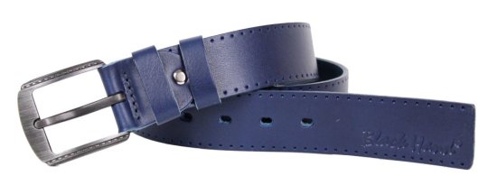 Dámský kožený opasek Black Hand 2101-40 modrý 1