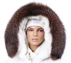 Kožušinový lem na kapucňu - golier líška bluefrost wolf LBW 01/6 (75 cm) 1