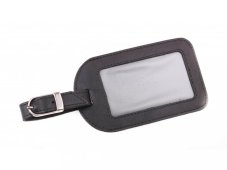 Kožená visačka na zavazadlo SG-220 černá