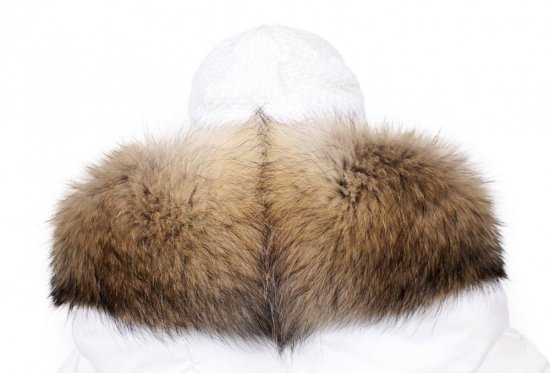 Fur trim on the hood - collared raccoon LM 10/15 (70 cm)