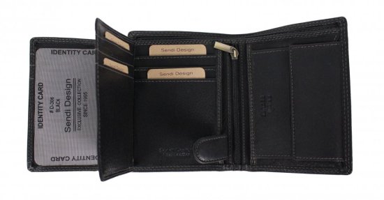 Pánská kožená peněženka D-2306 RFID černá 4