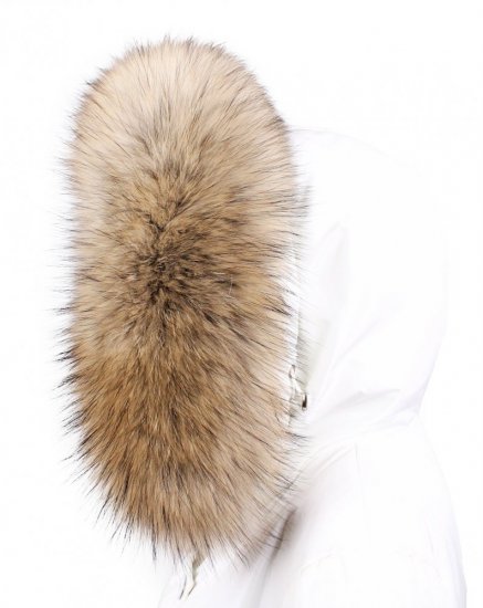 Fur trim on the hood - beige raccoon collar M 01/34 (65 cm) 2