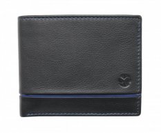 Pánska kožená peňaženka 221806 čierno modrá