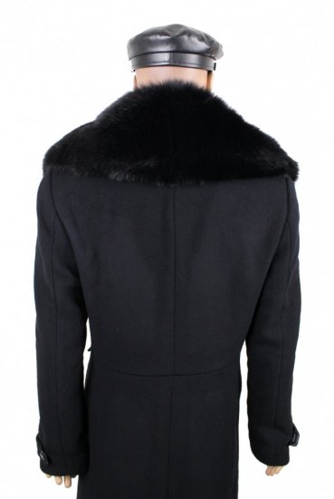 Men's fur collar - black fox PL01