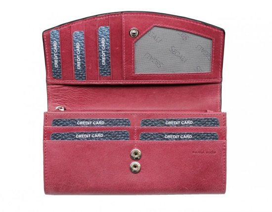 Dámská kožená peněženka SG-27056 fucsia 2