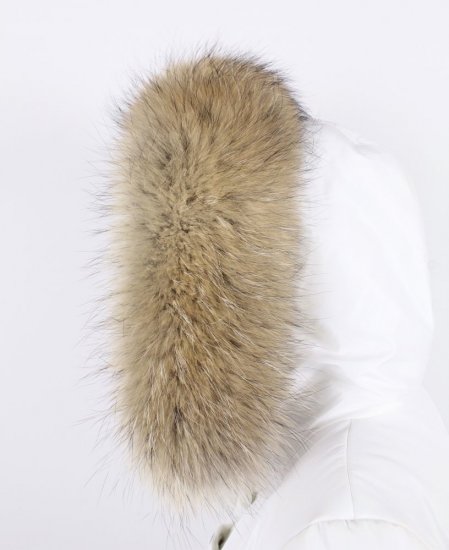 Kožušinový lem na kapucňu - golier medvedíkovec béžový  M 39/1 (70 cm)