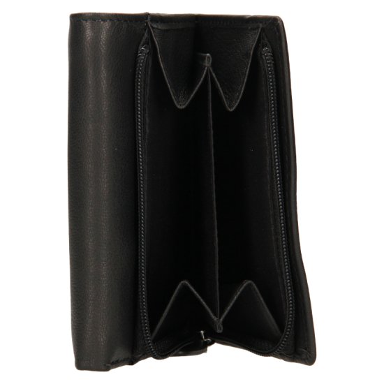 Dámska kožená peňaženka LM-22520/E čierna - priehradka na mince