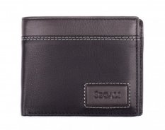 Pánská kožená peněženka SG-7493 černo šedá