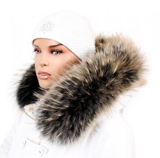 Kožešinový lem na kapuci - límec mývalovec arctic snowtop M 31/9 (70 cm)