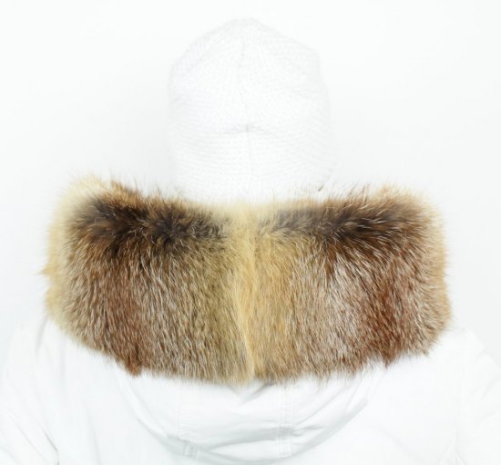 Fur trim on the hood - fox collar red L 11/3 (89 cm)