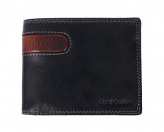 Pánska kožená peňaženka D-2666 RFID čierna