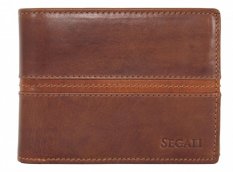 Pánska kožená peňaženka 27201372007 hnedá + koňak - predný pohľad