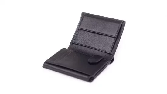 Pánska kožená peňaženka 27942042519 čierna melír 3