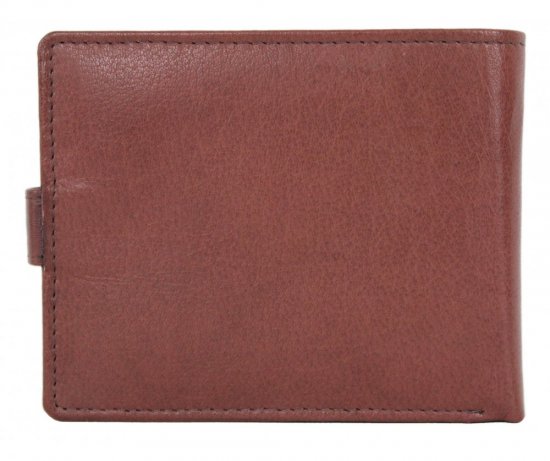 Pánska kožená peňaženka so zápinkou E-21036 hnedá 1